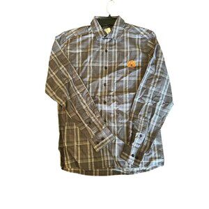 Antigua Auburn University Mens Plaid Button-Down Shirt Size S